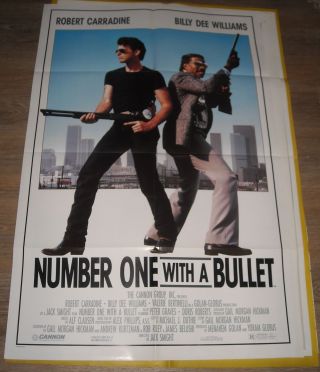 1986 Number One With A Bullet 1 Sheet Movie Poster Robert Carradine Billy Dee