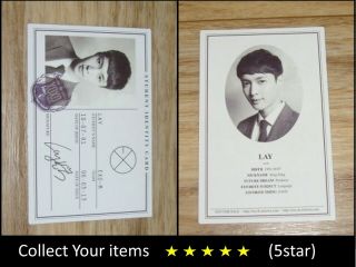 Exo 1st Album Xoxo Wolf Studant Id Lay Official Photo Card (kor.  Ver)