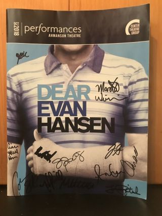 Autographed Dear Evan Hansen Broadway Playbill Program 2018 Los Angeles Cast Deh