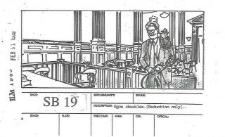 Ghostbusters Ii Storyboard Egon Chuckles (reduction Only) Sb 19 Ilm Feb 01 1989