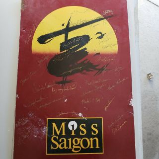 Vintage 1994 Broadway Miss Saigon - Classic Love Story Autographed Cast Poster