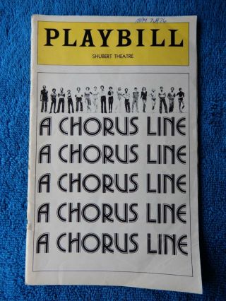 A Chorus Line - Shubert Theatre Playbill - May 1976 - Sandahl Bergman