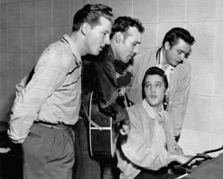 Johnny Cash,  Elvis Presley,  Jerry Lee Lewis & Carl Perkins Unsigned Photo - K9400