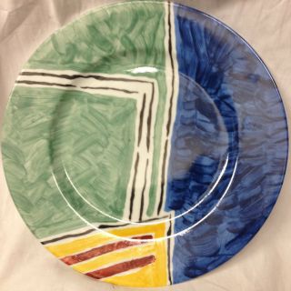 Swid Powell Japan Toscana Chop Plate 12 " Multi - Color Shapes Steven Harris Lucien