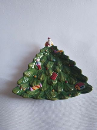 Rare Vintage " Spode " Holiday Christmas Tree Plate / Dish