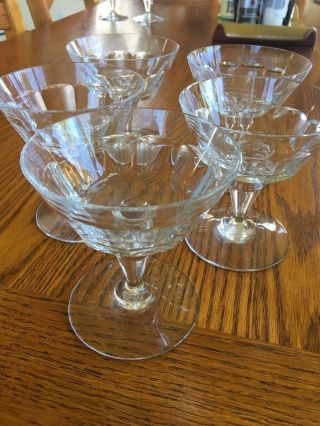 One Vintage Baccarat Bretagne Cut Crystal Champagne Sherbert Glass,  5 Available