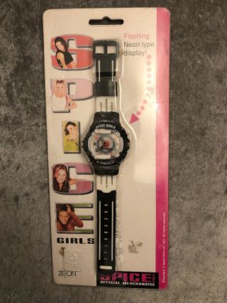 Official Spice Girls Watch 90s Vintage Retro,  Neon Type Display B&w