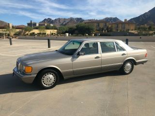 1990 Mercedes - Benz 500 - Series Smoke Silver With Chrome Trim And Brown Leather