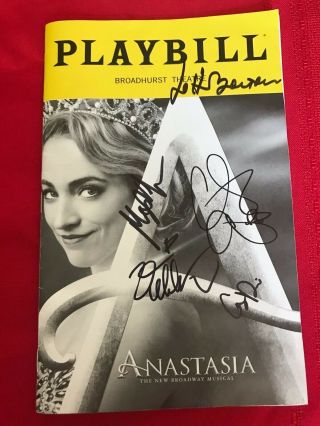 Anastasia Signed Playbill (christy Altomare,  John Bolton,  Max Von Essen,  Others)