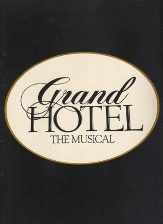 " Grand Hotel " 1989 Souvenir Program Obc Jane Krakowski,  Michael Jeter