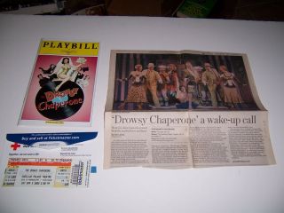 2008 Cadillac Palace Playbill Ticket & Review - Drowsy Chaperone - Crombie Engel