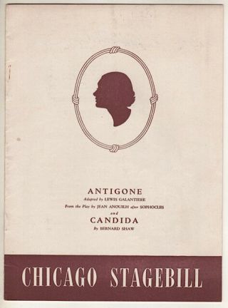 Marlon Brando " Antigone  Candida " Chicago Playbill 1946 Katharine Cornell