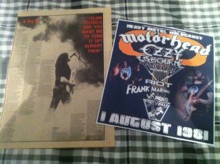 Motorhead / Ozzy / Triumph / Riot - Live Review - Port Vale Fc - Metal Holocaust
