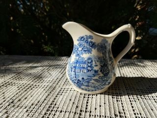 Royal Staffordshire Porcelain Creamer Tonquin Clarice Cliff Blue Design 3.  5 "