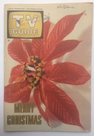 Dec 22 1962 Tv Guide Christmas Don Ameche Horace Mcmahon Shirley Yelm Ne Edition