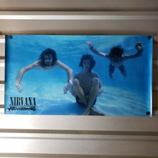 Rare 1992 David Geffen Nirvana Nevermind Poster Kurt Cobain Rock N Roll
