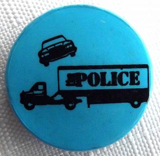 The Police Old Og Vtg 70/80`s Button Pin Badge 25mm Sting (not Shirt Patch)