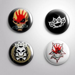 4 Five Finger Death Punch 5fdp - Pinbacks Badge Button Pin 25mm 1
