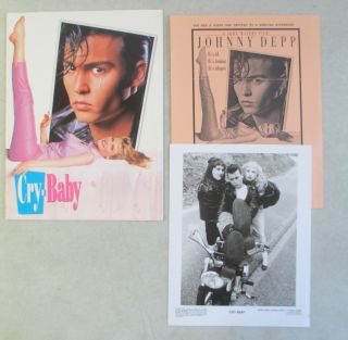 1990 Crybaby Advertising Promo Press Folder,  Photo,  Flyer Johnny Depp