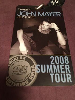 John Mayer 2008 Summer Tour Lanyard Blackberry