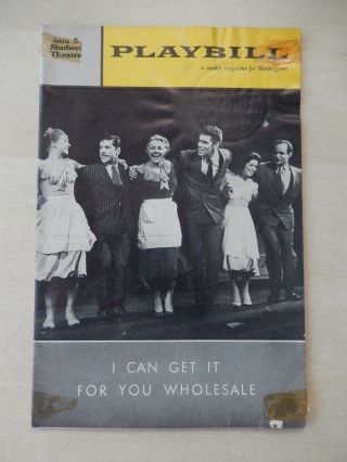 April 2nd,  1962 - Shubert Theatre Playbill - I Can Get It For You