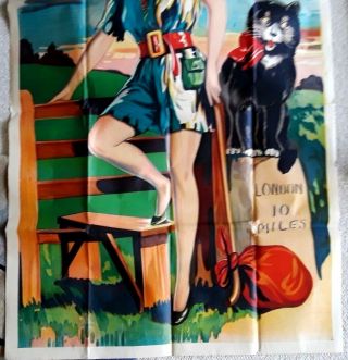 Orig 1930s DICK WHITTINGTON VAUDEVILLE THEATER 40x60 Lithograph Show Poster 3