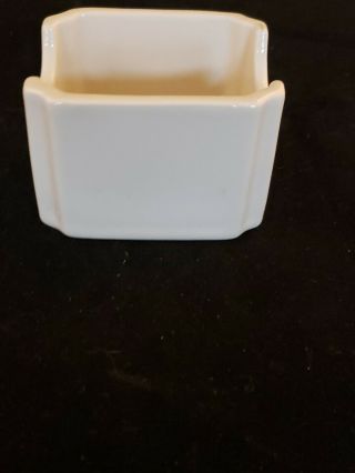 Hall White Sugar Packet Holder Vintage 716 Made In Usa Ceramic Restaurant Ware