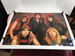 1980’s Vintage Rock Band Iron Maiden Poster Ro 174 Printed In Holland 33 X 23