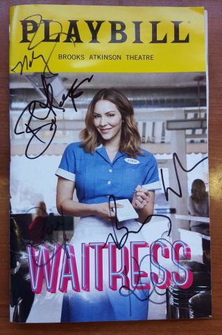 Waitress The Musical Playbill May 2018 Signed By Katharine,  Caitlin & Others