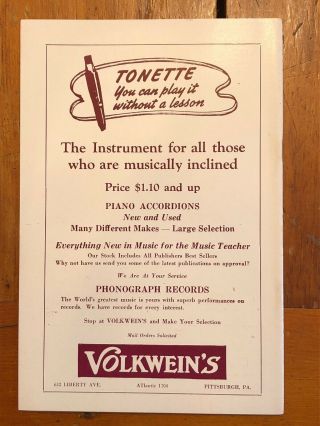 Classical music concert program Heifetz violinist Pittsburgh Symphony 1943 3