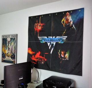 Van Halen First Album Huge 4x4 Banner Fabric Poster Tapestry Cd Album Flag