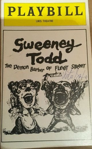Sweeney Todd Playbill Uris Theatre May 1979 - Signed By Victor Garber