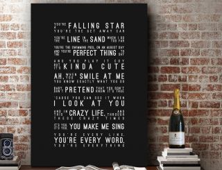 Art Print | Canvas - Michael Buble Everything | Poster Wall Art Song Lyrics Gift