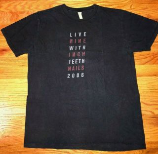 Nine Inch Nails Rare Vintage Live With Teeth Concert Tour Shirt Trent Reznor Nin