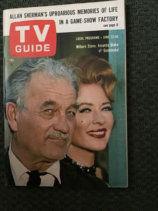 1965 Nyc Ed Tv Guide (vg) Gunsmoke,  Milburn Stone,  Amanda Blake,  Gig Young