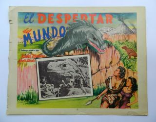 Vintage Rare One Million B.  C.  Victor Mature Carole Landis Mexican Lobby Card
