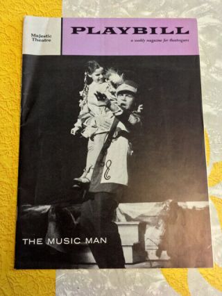 Vintage Playbill 1958 Music Man Souvenir Program Majestic Theatre Broadway Nyc
