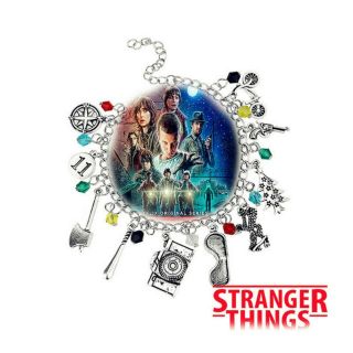 Stranger Things Silvertone Charm Bracelet Netflix Jewelry Riverdale Horror