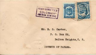 Colombia - Panama Airmail Rare 10 August 1925 Scadta First Flight Cover
