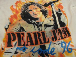 Rock T Shirt Vintage Rare Pearl Jam No Code 96 90s Rock Shirt Xl