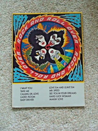 Kiss Vintage Rock And Roll Over Song Book Very Good
