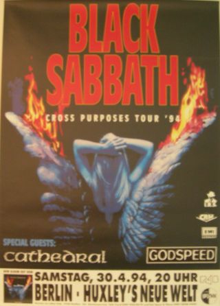 Black Sabbath Concert Tour Poster 1994 Cross Purposes
