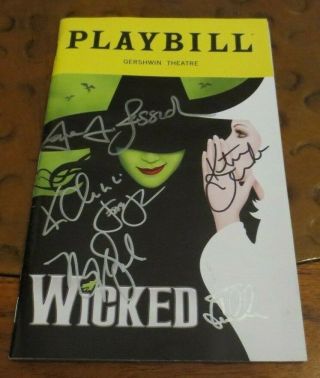 Wicked Broadway Play Playbill Current Cast Signed Autographed Oz