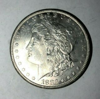 M55 Morgan Silver Dollar 1883 - Cc Carson City Au - Ms Rare Key Date M55