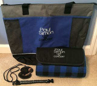 Paul Simon Vip Merchandise In Concert/blanket/wristband/tote Bag/laminate