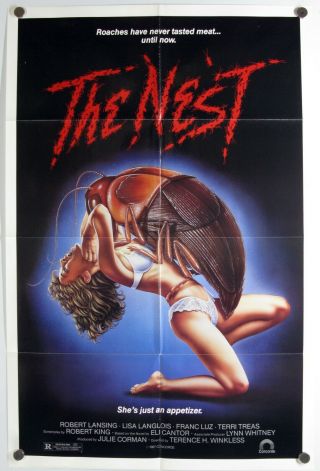 The Nest Robert Lansing Lisa Langlois Cockroach Horror Us One Sheet 1988