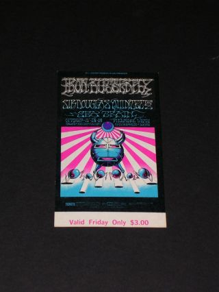Iron Butterfly Psychedelic Fillmore Ticket By Griffin & Moscoso Bg141
