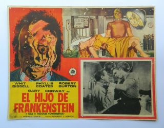 Vintage Rare I Was A Teenage Frankenstein Whit Bissell Mexican Lobby Card
