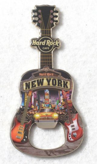 Hard Rock Cafe York City V15 Guitar Bottle Opener Magnet Awesome
