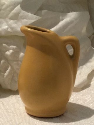 Vintage Frankoma Pottery Mini Miniature Vase Pitcher 2 1/4” Yellow Rare